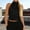Black, variant on Womens Satin Halter Neck Top Backless Tie Back Sleeveless Blouse Solid Color Casual Going Out Top Yellow