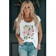 thumbnail image 3 of ABPHQTO Camiseta blanca con cuello redondo y estampado floral de flamencos de verano para mujer, 3 of 5