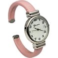 thumbnail image 2 of Blekon Collections Analog Quartz Saffiano 31mm Alloy Case Leather Cuff Bangle Watch, 2 of 5