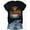 Black-2, variant on Tropical Palm Tree Womens Graphic Tee Shirt Sunset Print Casual Tops Short Sleeve Crew Neck Black S-5XL
