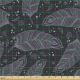 thumbnail image 2 of Ambesonne Feather Fabric by the Yard Upholstery, Romantic Zentangle, 5 Yards, Pale Eggplant Lilac, 2 of 5