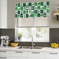 thumbnail image 4 of St. Patrick's Day Curtain Valances for Windows, Kitchen Valance Window Treatments Panel 2 Pack, Green Checked Luck Leaves Gnomes Rod Pocket Short Curtains for Bathroom Bedroom 42 x 12 Inch, 4 of 8