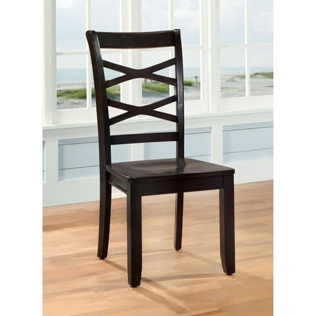 Transitional Style Dining Furniture Furniture of America Levana 2-Piece Transitional Criss-Cross Dining Chair, Multiple Colors ()