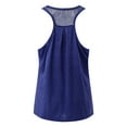 thumbnail image 5 of MRULIC tank top for women Women Workout Tops Mesh Racerback Yoga Tank Shirts Gym Running Tops Womens tank tops Navy Blue + M, 5 of 7