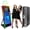Black, variant on LivFiv 43" Touch Screen Photobooth Portable 65" Mirror Magic Selfie Machine for Wedding Party
