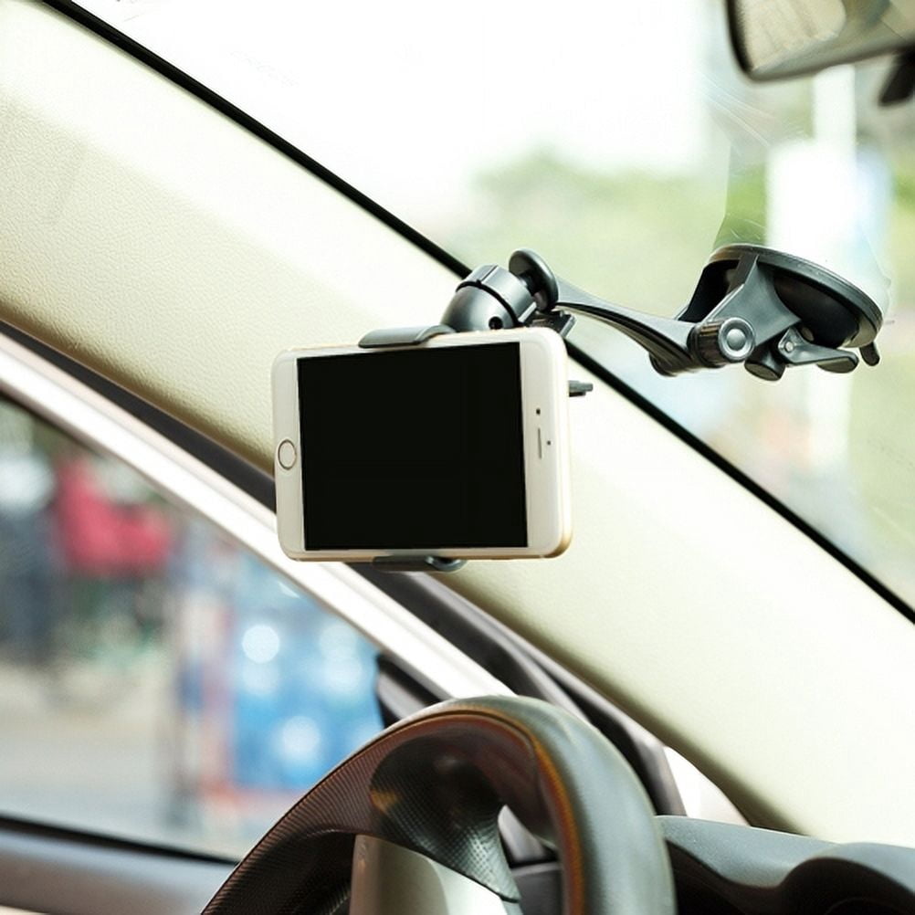 2-Port USB 24W Fast Charger w Windshield Dash Car Mount for LG G7 ThinQ, Stylo 4 Plus - Motorola One, Moto Z4 Z3 Play Z2 Play Z Play Droid Force Droid X4 G7 Power Play G6 - Nokia 8, 7.1