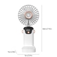 thumbnail image 3 of TopLLC Portable Handheld Small Fan, Foldable Personal Desk Fan with Phone Holder, USB Rechargeable Neck Hanging Fan with Digital Display 5 Gear Strong Airflow Cooling Fan for Office Bedroom Travel, 3 of 9