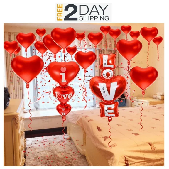 22 Globos De Amor Love Helio Apoyado Decoracion Para San Valentin Regalos Set Us