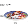 thumbnail image 4 of Christmas Snowman Coasters Absorbent Moisture Non-Slip Drink Coaster Ceramic Stone with Cork Base Desktop Protection, 2PCS, 4 of 6