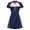 Dark Blue, variant on Kids Girls One-Piece Short Sleeve Swim Dress Children Teens Swimsuit Bathing Suit Rash Guard Summer Swimwear Dresses