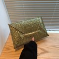 thumbnail image 4 of Nuevo Sobre Europeo Y Americano Bolso Cena Bolso Mano E Informal Brillante Bolso Mujer A La 6411 (dorado) Dorado, 4 of 9