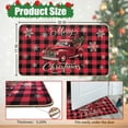 thumbnail image 2 of Red Truck Merry Christmas Tree Welcome Doormat, Winter Christmas Low-Profile Non-Slip Decorative Mat for Indoor Outdoor 17x30 Inch Red Black Buffalo Plaid Door mat, 2 of 6