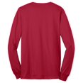 thumbnail image 3 of Port & Company Tall Long Sleeve 50/50 Cotton/Poly T-Shirt. PC55LST Red, 3 of 3