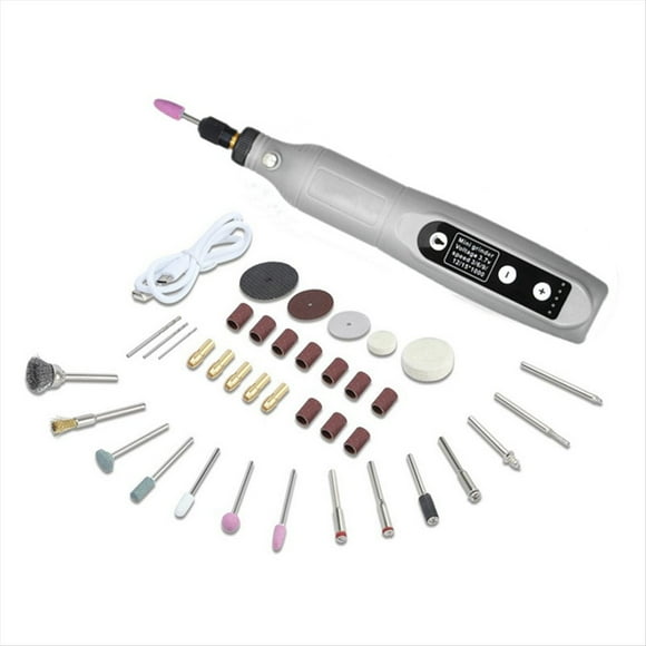 Mini Kit de Herramientas Rotativas InaláMbricas, Herramienta Rotativa EléCtrica Multiusos de 5 Velocidades de 3,7 V para Lijar, Pulir, Perforar, Manualidades