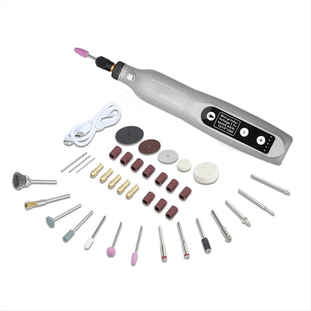 Mini Kit de Herramientas Rotativas InaláMbricas, Herramienta Rotativa EléCtrica Multiusos de 5 Velocidades de 3,7 V para Lijar, Pulir, Perforar, Manualidades
