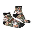 thumbnail image 3 of Bingfone Rabbits On Floral Design Patterned Men'S Women'S Casual Cotton Socks, 3 of 9