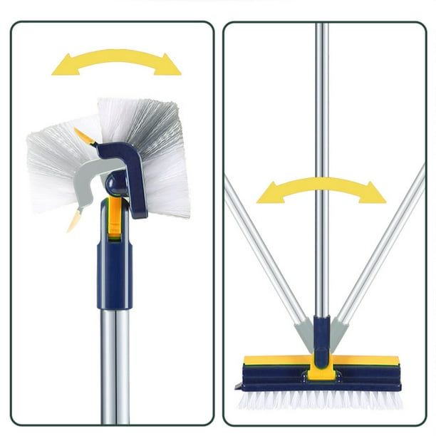 Brosse De Sol 180° Rotative à Long Manche - Brosse Dure Pour Carrelage, Joints Et Coins Cuisine Salle De Bain