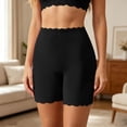 thumbnail image 2 of OIOLOYJM Women's High Waisted Slip Shorts Anti Chafing Cooling Under Dress Shorts Lace Edge Casual Ultra Stretch Yoga Safety Shorts Black, 2 of 5