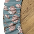 thumbnail image 5 of Ambesonne Botanical Fitted Round Tablecloth, Floral Branches Spring, 40"- 44" Diameter, Grey Teal Rose and Umber, 5 of 5