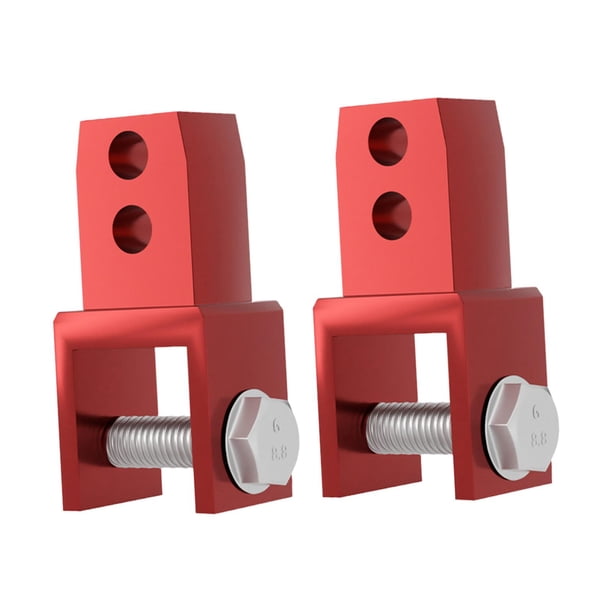 Adaptador de extensión de altura de amortiguador trasero universal para motocicleta (2 unidades) Rojo