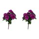 thumbnail image 1 of Advancent 2 piezas de plantas y flores artificiales para interiores o exteriores con elegantes flores falsas de bajo mantenimiento Decoración púrpura, 1 of 6