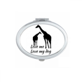 thumbnail image 1 of Common Knowledge English Language Culture Giraffe Mirror Portable Fold Hand Makeup Double Side Glasses, 1 of 3