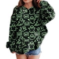 thumbnail image 2 of KPOPLK Hoodies for Teen Girls Long Sleeve Cute Halloween Sweatshirts Hooded Graphic Print Sweatshirt Preppy Clothes Fall Winter Orange,Size 11-12 Years, 2 of 6