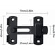 thumbnail image 3 of Barn Door Bolts, 2 Piece Door Lock Latch, Stainless Steel Door Bolts, Latch Lock Bolts, for Tool Box, Suitcase(Black), 3 of 5