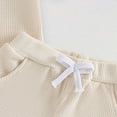 thumbnail image 7 of Splozh Boys Summer Outfit T-Shirt + High Waist Shorts Baby Boy Waffle Knit Set Toddler Kids,Beige,3-4 Years, 7 of 7