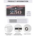 thumbnail image 2 of 4th of July RV Awning Sun Shade Screen 9'X15.3' 250 Years of Freedom Mesh Sunscreen Patriotic American Flag Eagle Awning Shade Screen with Zipper UV Blocker Completed Kits for RV Motorhome Camper, 2 of 7