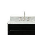 thumbnail image 3 of Ariel Hamlet 43 In. Left Offset Rectangle Sink Vanity With 0.75 In. Carrara White Countertop In Black, 3 of 11
