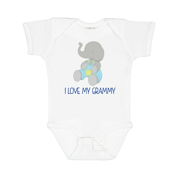 Inktastic I Love My Grammy Elephant Boys or Girls Baby Bodysuit