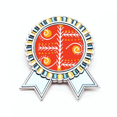 thumbnail image 1 of naranja línea amarilla mexico totems  civilización dibujo Insignia broche Medalla ganadora, 1 of 3