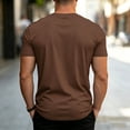 thumbnail image 5 of KLHDSF Men's UPF 50+ Sun Protection Workout T-shirts Moisture Wicking, Quick Dry, 4-Way Stretch, Short Sleeve, Athletic, Beach, Hiking Brown S, 5 of 5