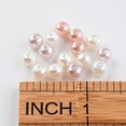 thumbnail image 3 of 1Box Glass Pearl Bead Sets Barely Pink Mix Eco-Friendly Round Dyed Mixed Color 6mm Hole: 0.7~1.1mm 400pcs/box., 3 of 3