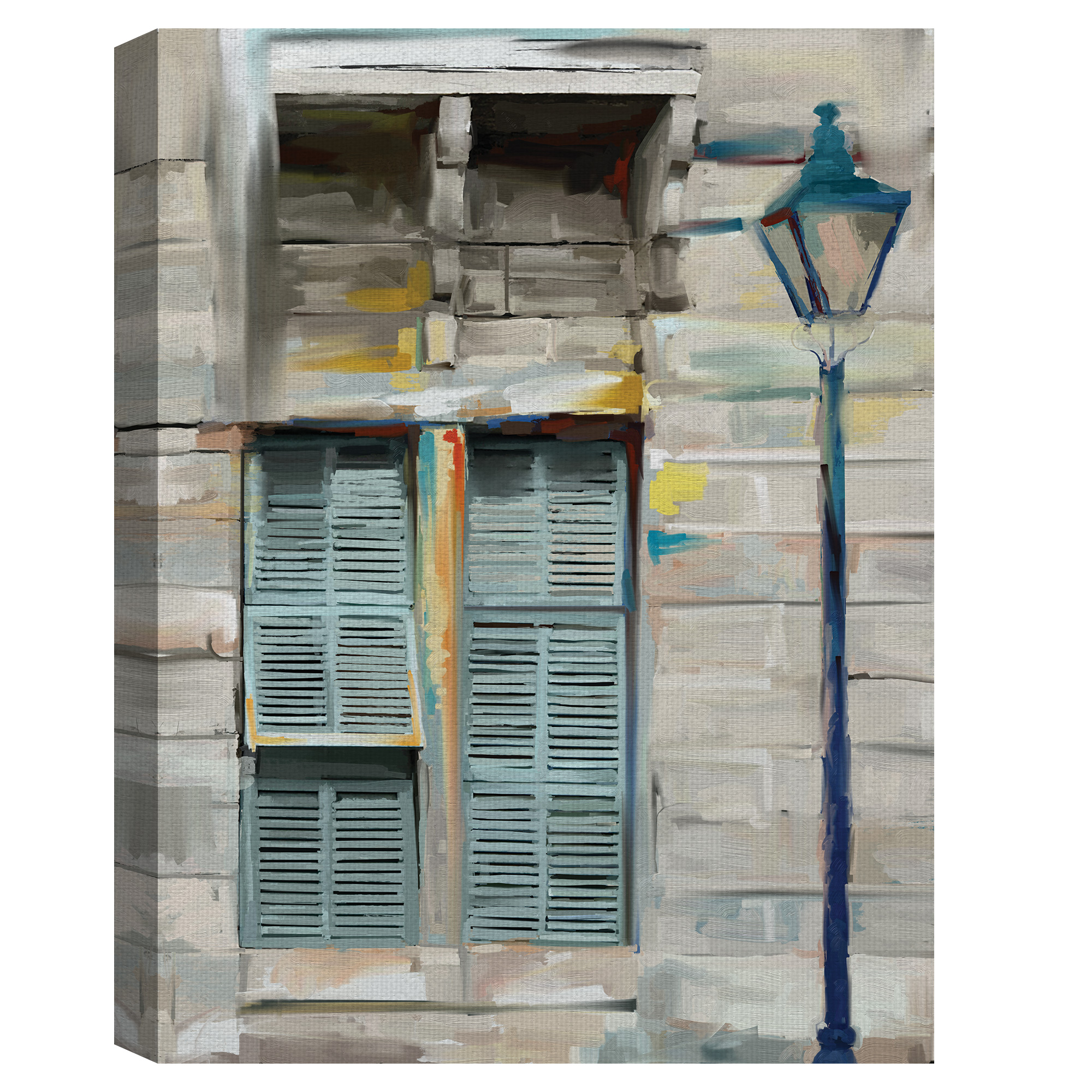 Masterpiece Art Gallery Bridgetown Window & Streetlamp by Studio Arts Canvas Art Print 30" x 40"