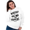 thumbnail image 4 of Worship Happens John 3:16 Prayer Sweatshirt for Men or Women Brisco Brands L, 4 of 6