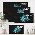 thumbnail image 4 of Designart ' Top View of White and Blue Flower ' Traditional Canvas Wall Art Print, 4 of 4