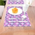 thumbnail image 5 of YFYANG Washable Heat-Resistant Placemats, 70% PVC/30% Polyester, Pink Geometric Polka Dots Kitchen Table Mat, 12" x 18" 6 Piece, 5 of 6