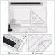 thumbnail image 3 of Houderco 1Jgo Tablero De Dibujo Transparente Portátil Con Herramientas Precisas Para Y Bocetos En Viaje, 3 of 8