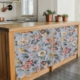 thumbnail image 6 of Vintage Spring Floral Tier Curtains 36 Inch Length, Farmhouse Flowers Blue Vintage Cafe Short Curtains for Bathroom Over Sink, Small Kitchen Curtain Light Filtering Tiered Drapes 2 Panels 27.5"Wx36"L, 6 of 8