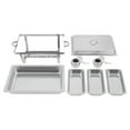 thumbnail image 3 of Miumaeov 3 Pans Food Warmer Stainless Steel Chafing Dish Buffet Set Catering Chafer with Lid, 3 of 18
