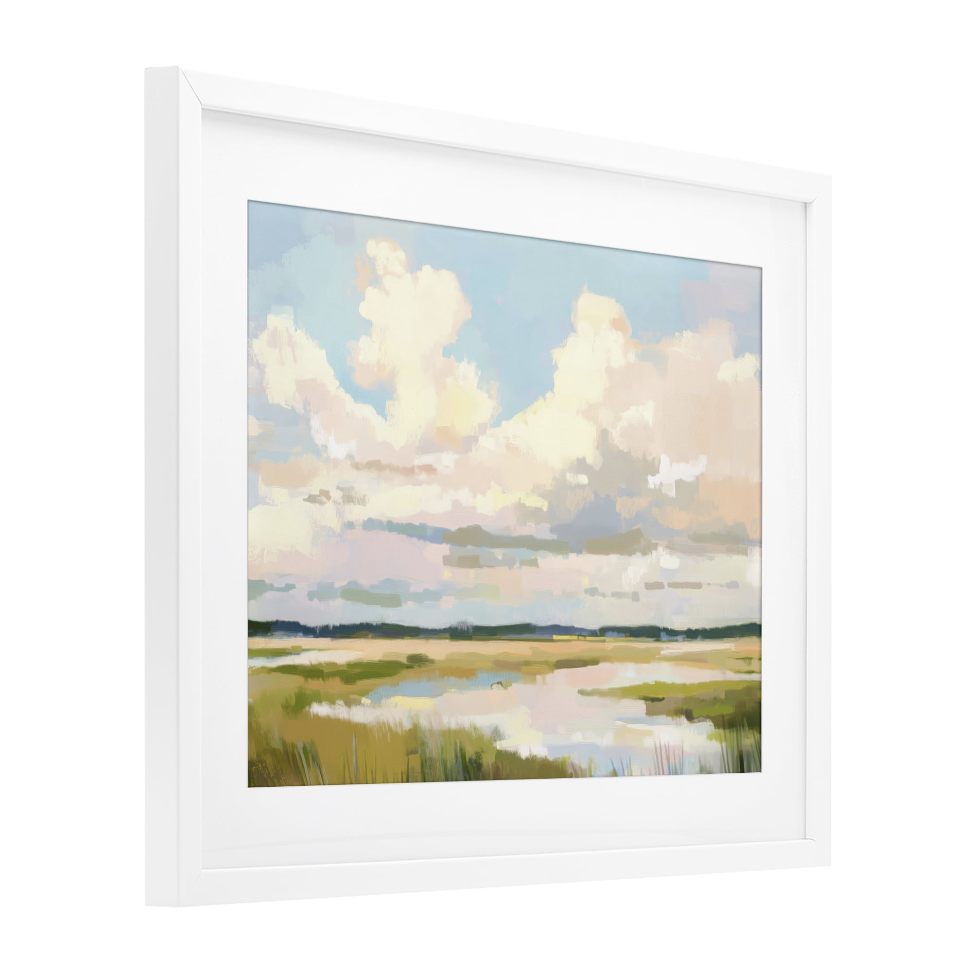 Stupell Industries Lowcountry Marsh at Dawn White Framed Print Under Glass, design by LSR Design Studio