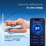 Derila Ergo Pillowcase - Cervical Neck Pillow for Back, Side Sleeper, Memory Foam Pillow Case Only (1 Count)