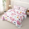 thumbnail image 3 of Manfei Cute Axolotl Twin Quilt Set,Sea Life Seamless Twin Coverlet Set For Girls,Pink White,2-Piece, 3 of 7