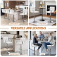 thumbnail image 6 of PU Adjustable Swivel Bar Stool with Armrest and Back, Counter Height, White, 6 of 9