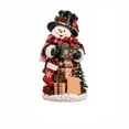 thumbnail image 2 of MInHoues Christmas Snowman Tabletop Figurine, Cute Resin Winter Holiday Ornament for Home Office Decor, Festive Snowman Decoration for Mantel Shelf, 2 of 6