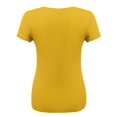 thumbnail image 2 of FashionOutfit Women's Short Sleeve Wide V-Neckline T-Shirt, 2 of 3