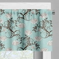 thumbnail image 3 of Ambesonne Victorian Window Valance, Vintage Floral Stalks, 54" X 18", Seafoam Brown White, 3 of 5