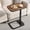 Brown, variant on Adjustable Height Tv Tray Table With Bumper Rounded Corner Design & Flip-top Side For Bedroom Living Room Bathroom And Study End Eating Dinner Or Laptop Gray